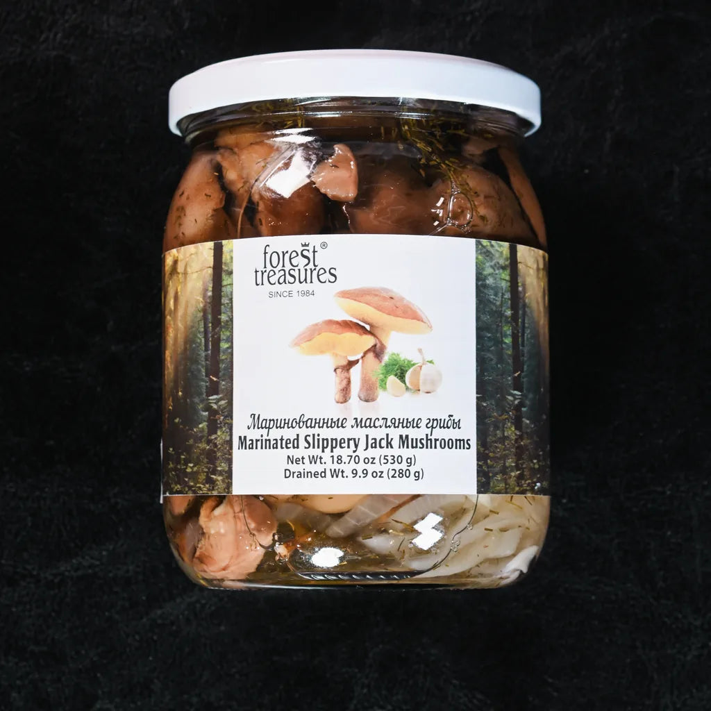 Marinated Slippery Jack Mushrooms